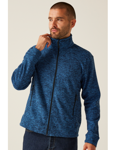 REG-TRF603-THORNLY MEN - FULL ZIP MARL FLEECE
